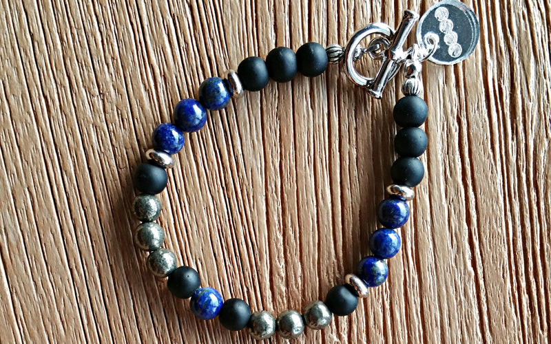 Elemental Collection - Obsidian, Lapis Lazuli and Pyrite