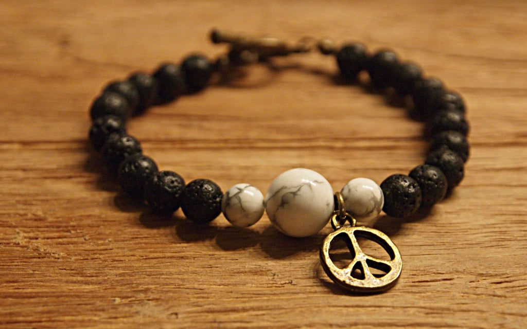 Rebelution Collection - Peace I with Lava Stone and Howlite