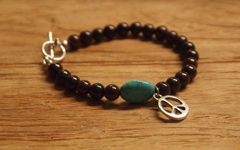 Rebelution Collection - Peace II with Garnet and Turquoise
